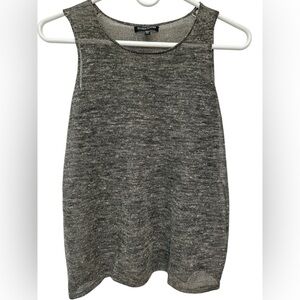 Eileen Fisher sheer tank black gold thread